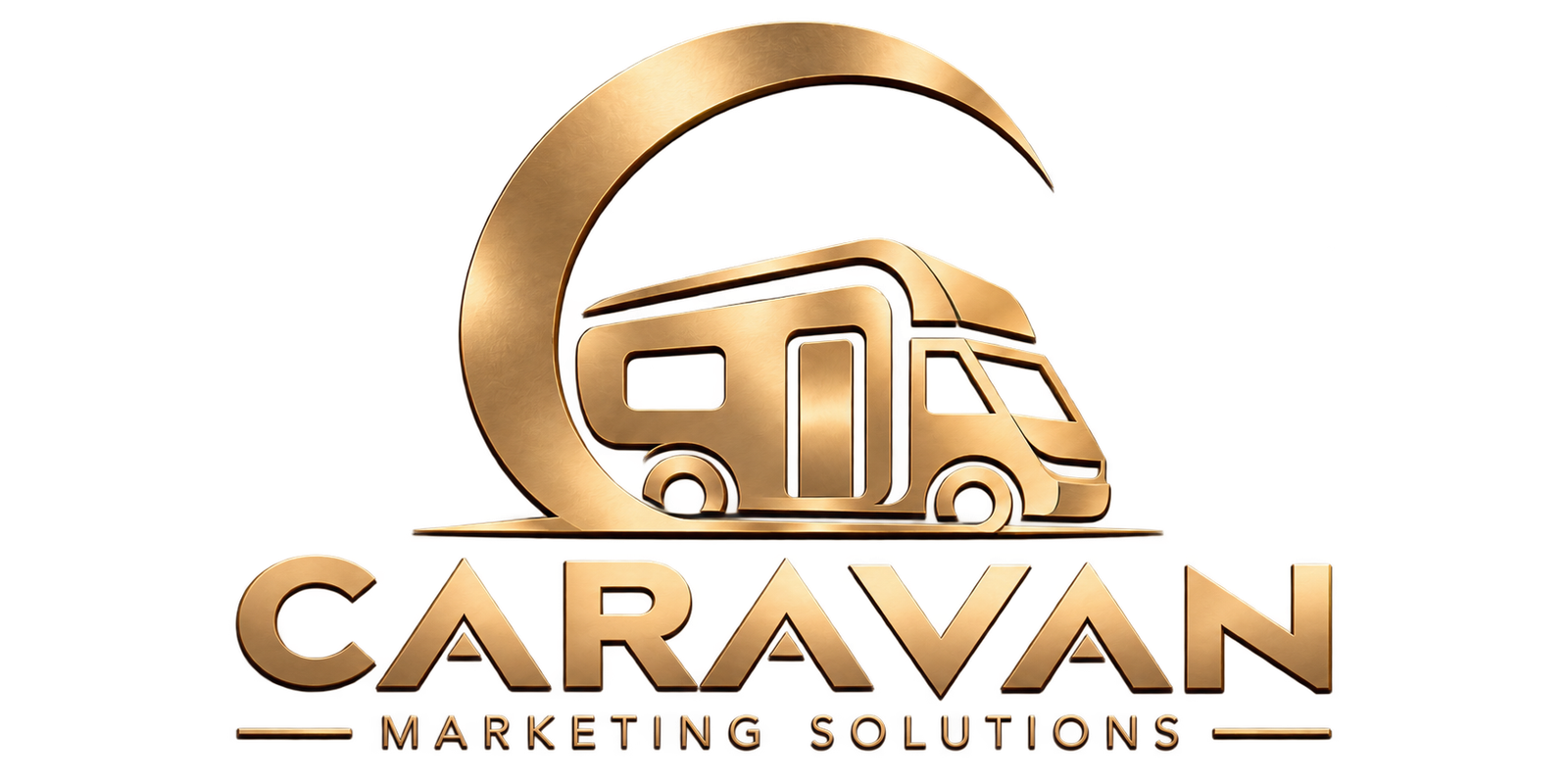 gold caravan marketing logo